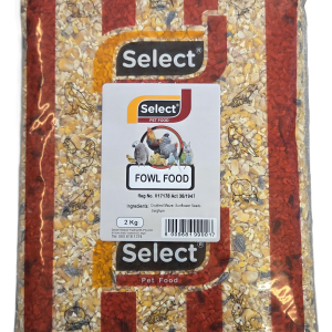 Select Fowl Food bag with crushed maize, sunflower seeds and sorghum